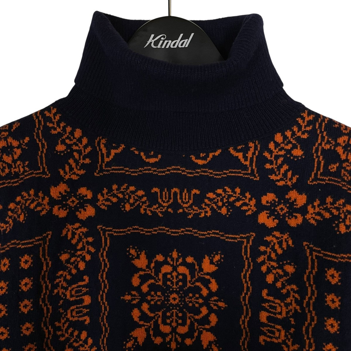 リコ✳︎【超美品】Sacai サカイ　ネイビーオレンジニット sacai / サカイ | zip attachment knit ジップ アタッチメント ニット