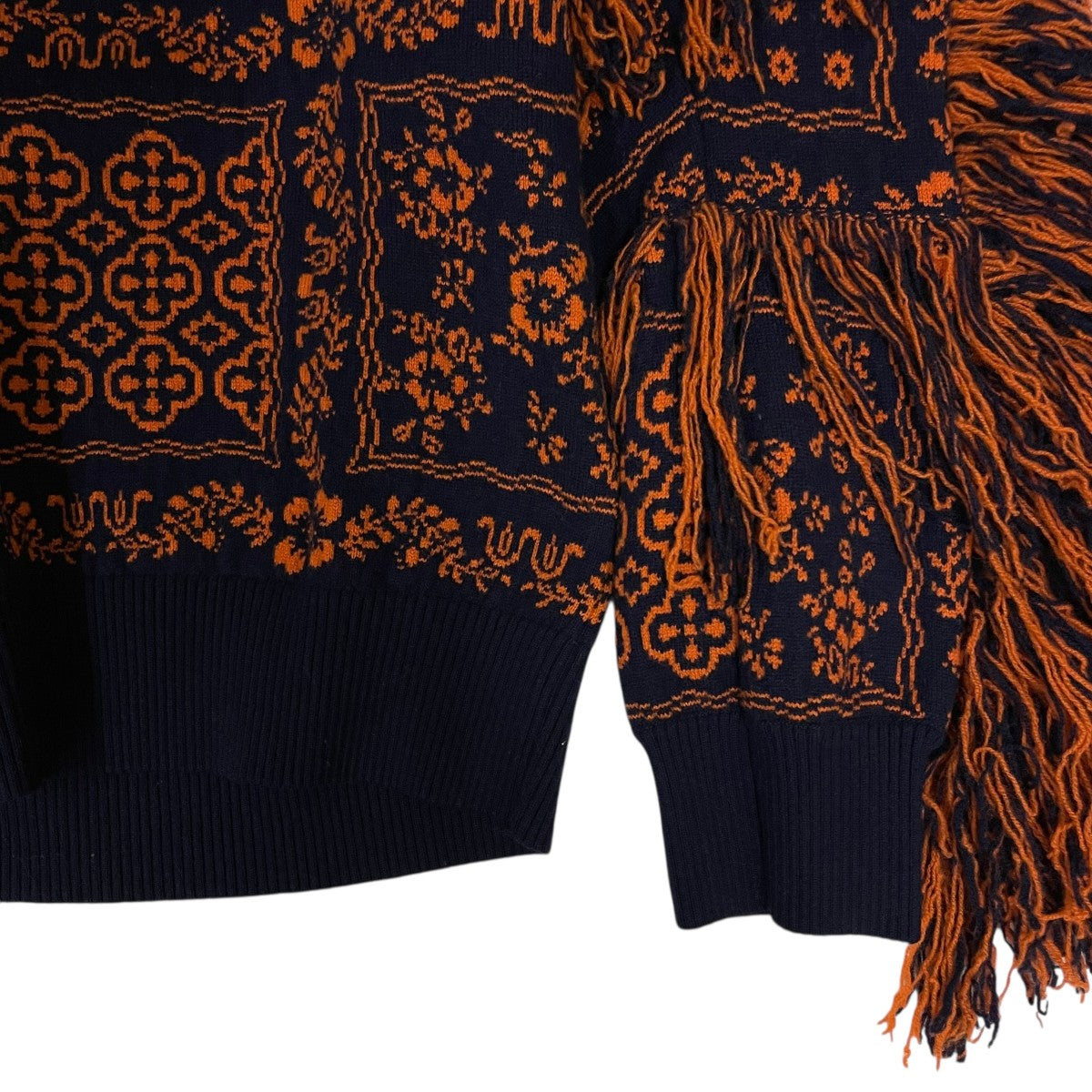 リコ✳︎【超美品】Sacai サカイ　ネイビーオレンジニット リコ様専用✳︎【超美品】Sacai サカイ ネイビーオレンジニット - メルカリ