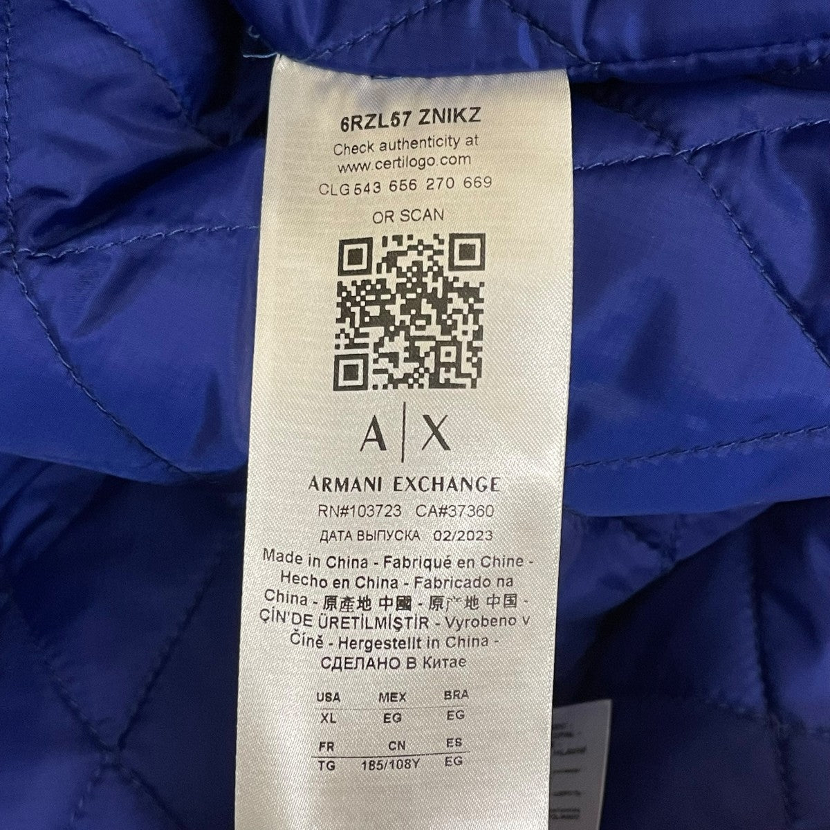 ARMANI EXCHANGE(アルマーニエクスチェンジ) チェスターコート6RZL57