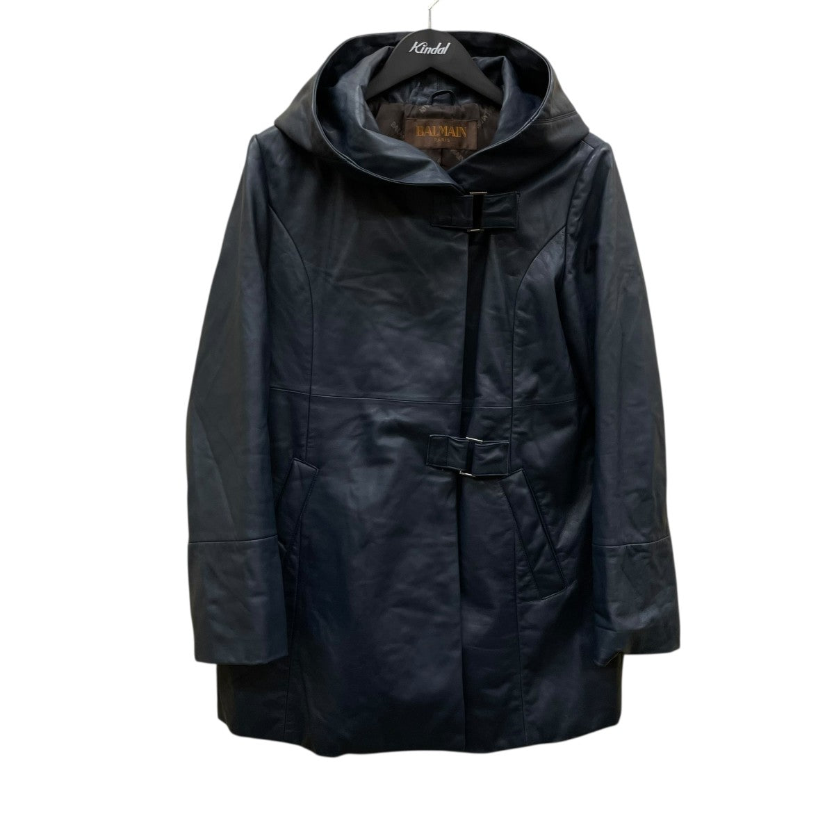 BALMAIN(バルマン) ラムレザーテーラードジャケット ブラック