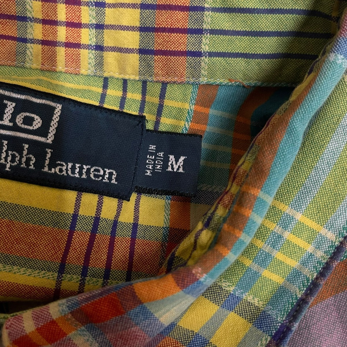 POLO RALPH LAUREN 90s マドラスチェック柄 ウエスタン チェックシャツ 古着・中古-5枚目のアイテム画像