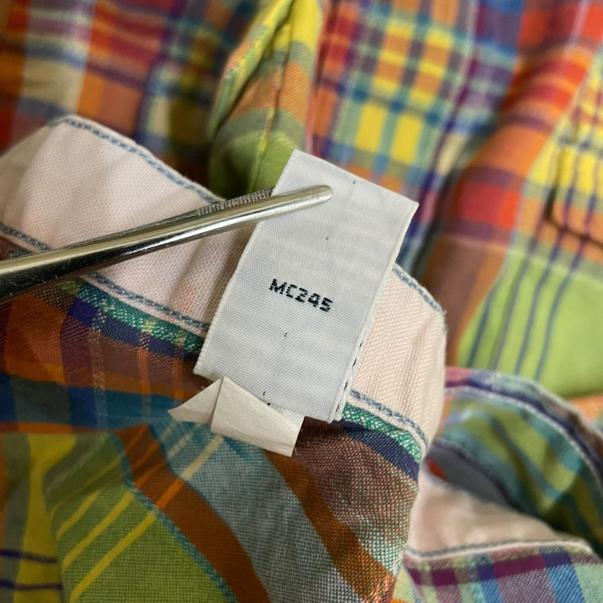 POLO RALPH LAUREN 90s マドラスチェック柄 ウエスタン チェックシャツ 古着・中古-7枚目のアイテム画像