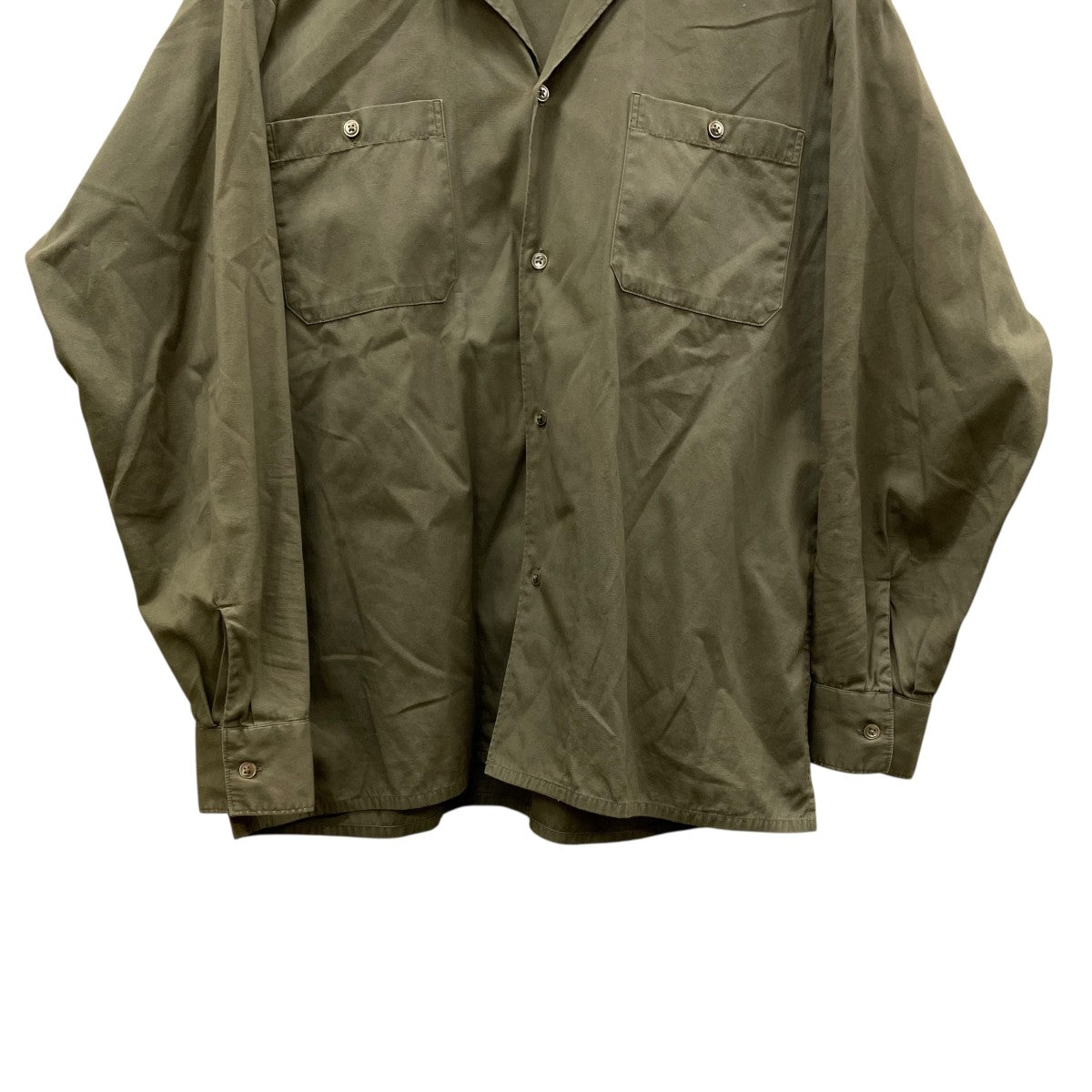 COMOLI OD オープンカラーシャツ Olive COMOLI(コモリ) 17AWOD オープンカラーシャツ長袖シャツL03 02005 L03