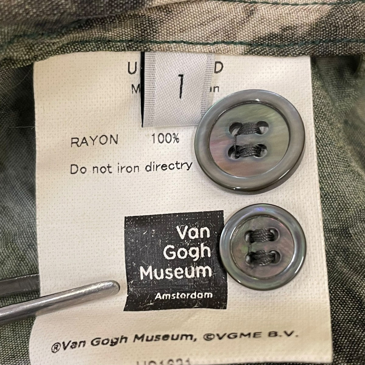 UNUSED Van Gogh Museum半袖シャツUS1631 古着・中古-5枚目のアイテム画像