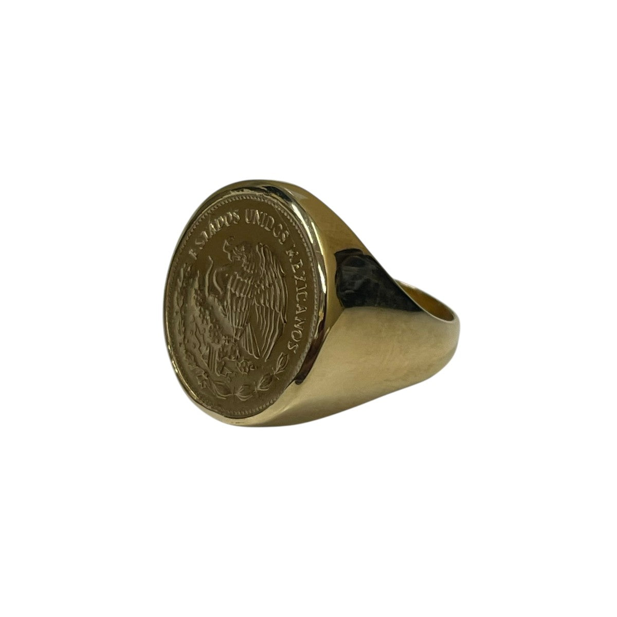 vintage coin ring gold R129 Mexicanコインリング