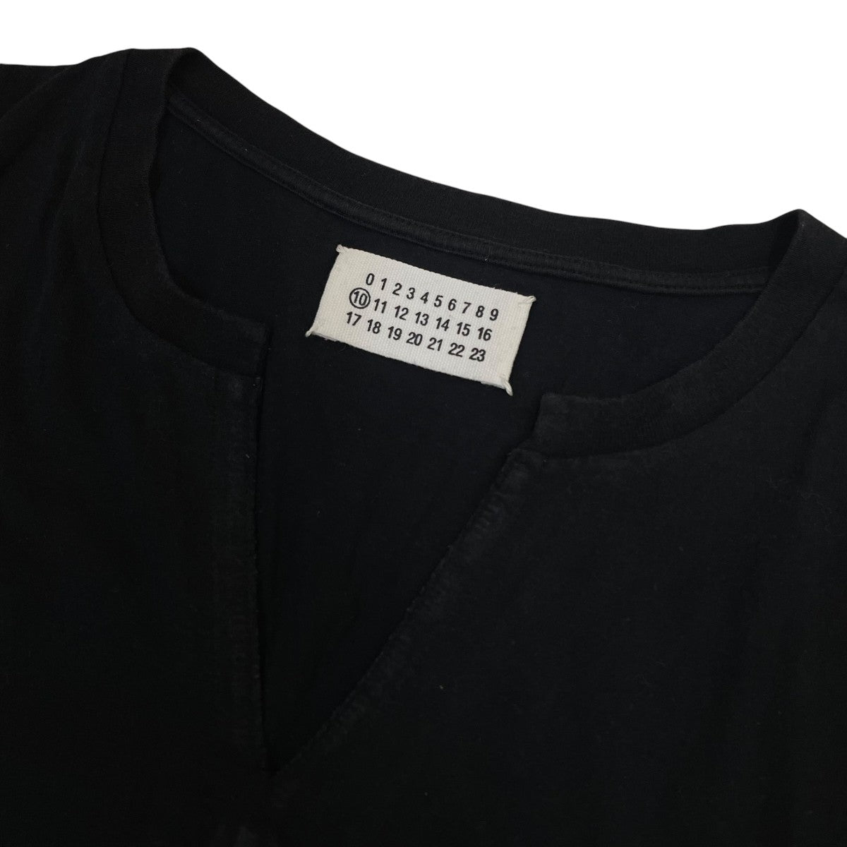 Maison Margiela 無地 Vネック ヘンリーネック 半袖Tシャツ コットンTシャツ 古着・中古-7枚目のアイテム画像