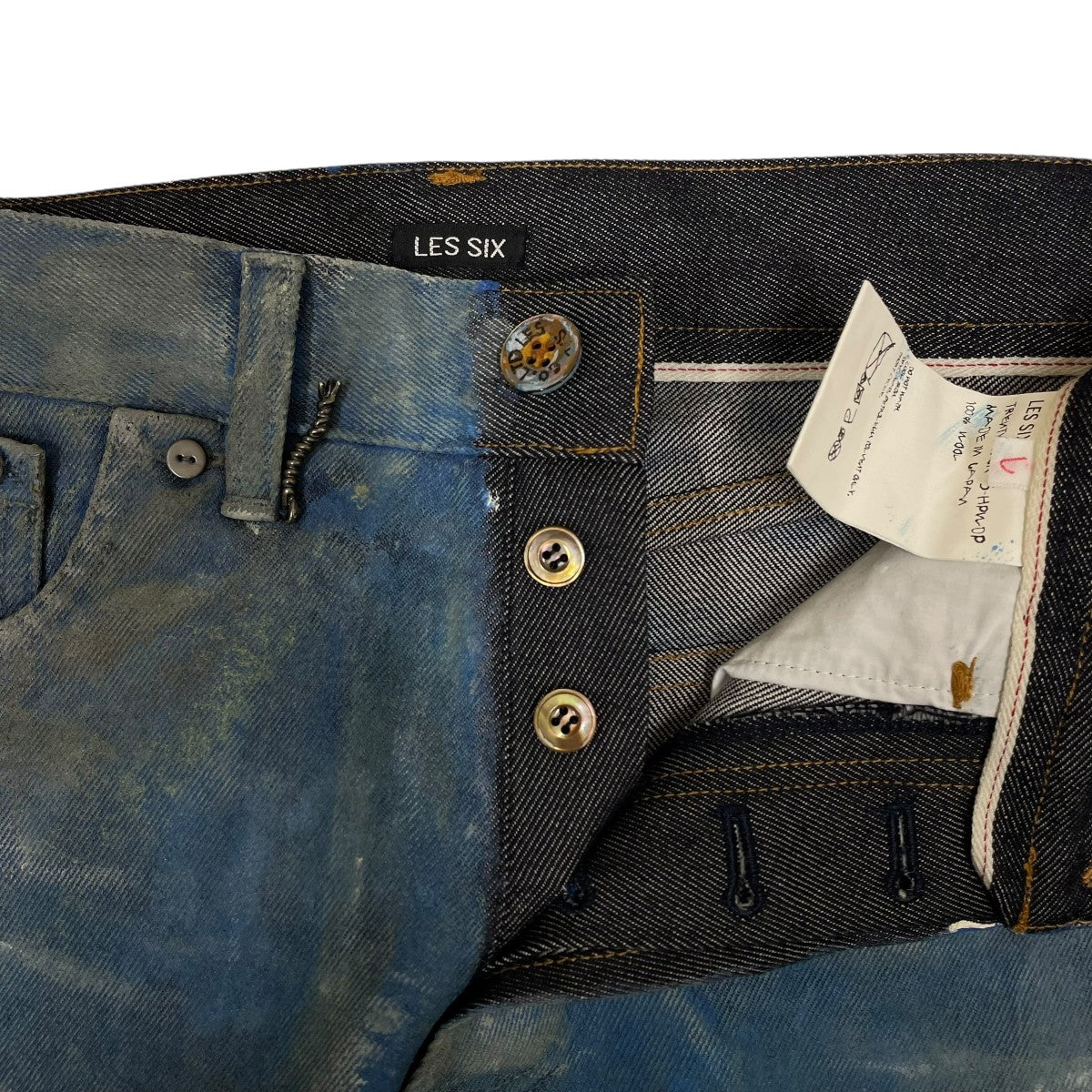HAND PAINTED WOOL 501 DENIM PANTSウール501型デニムパンツtrente-trois-5-HPWDP