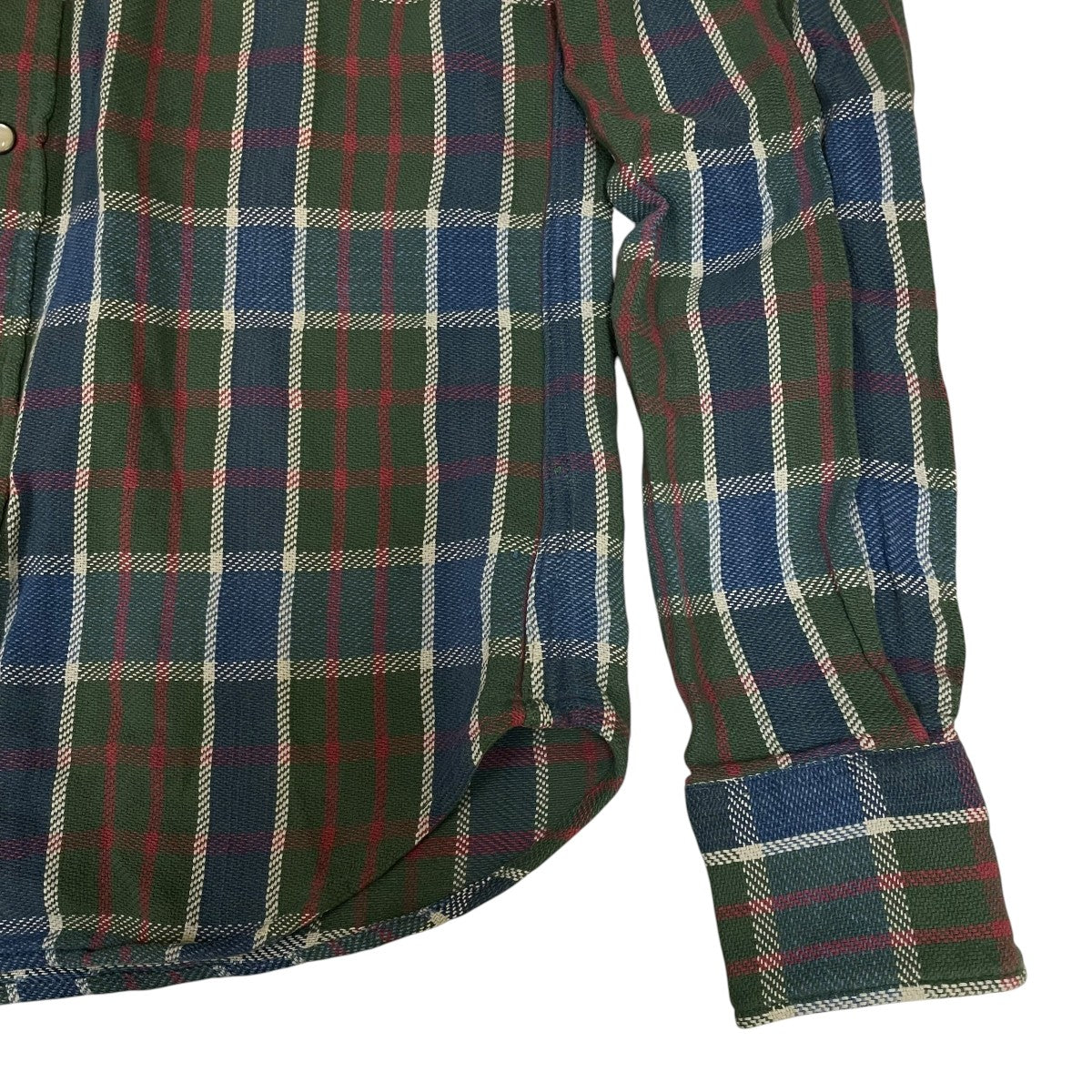 RRL(ダブルアールエル) ガラスボタン長袖チェックシャツ65978 65978