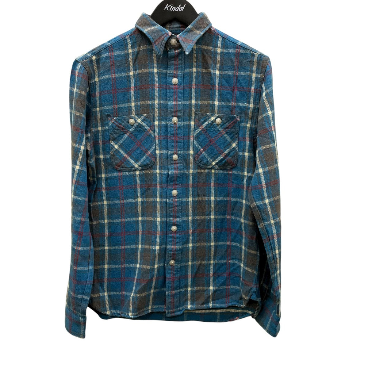 RRL(ダブルアールエル) 長袖チェックシャツ ブルー×グリーン サイズ XS