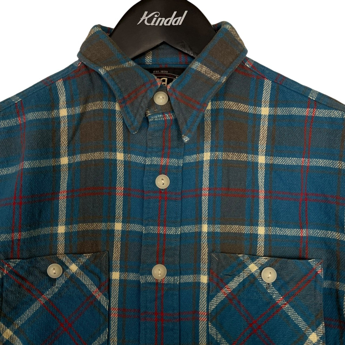 長袖チェックシャツ