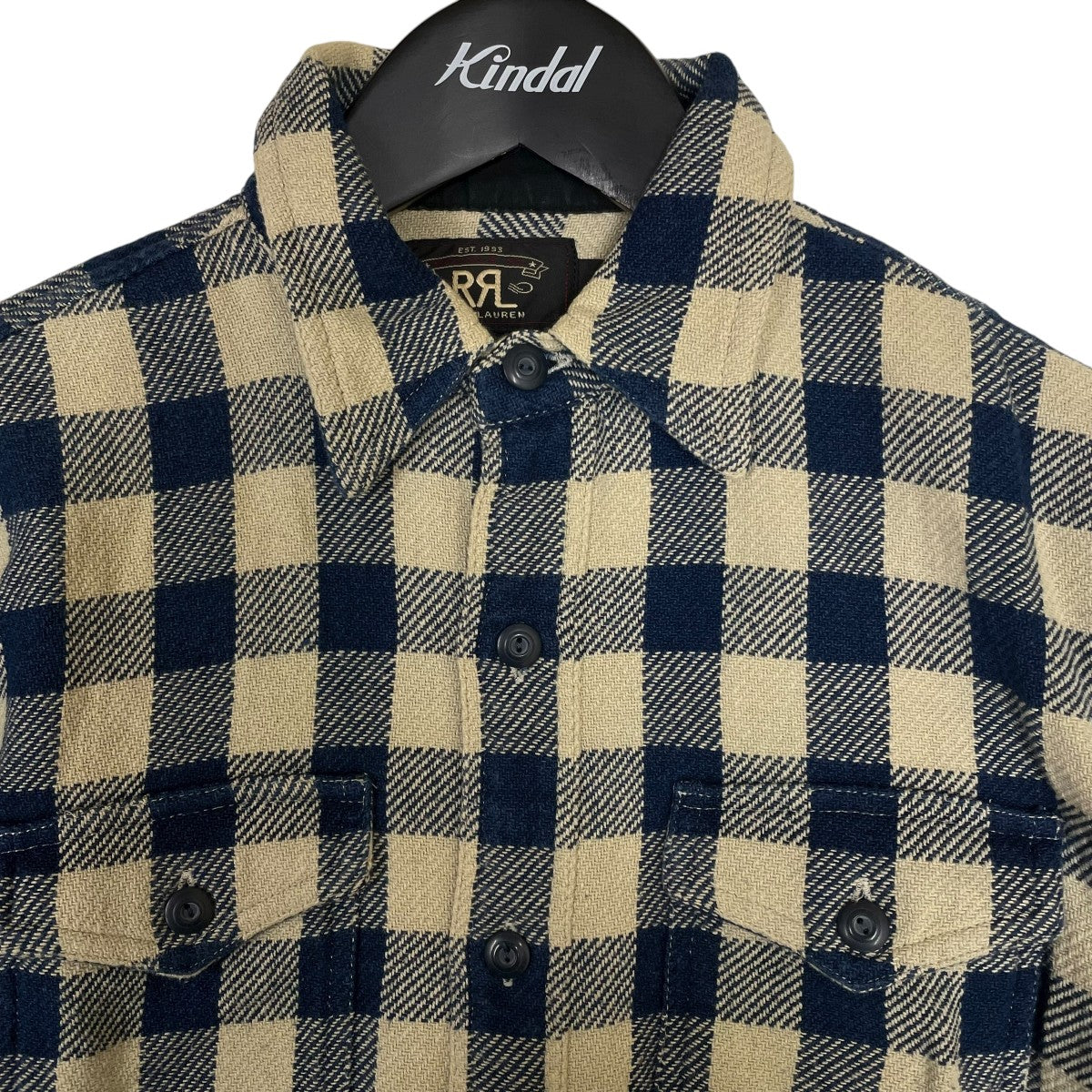 長袖チェックシャツ65978