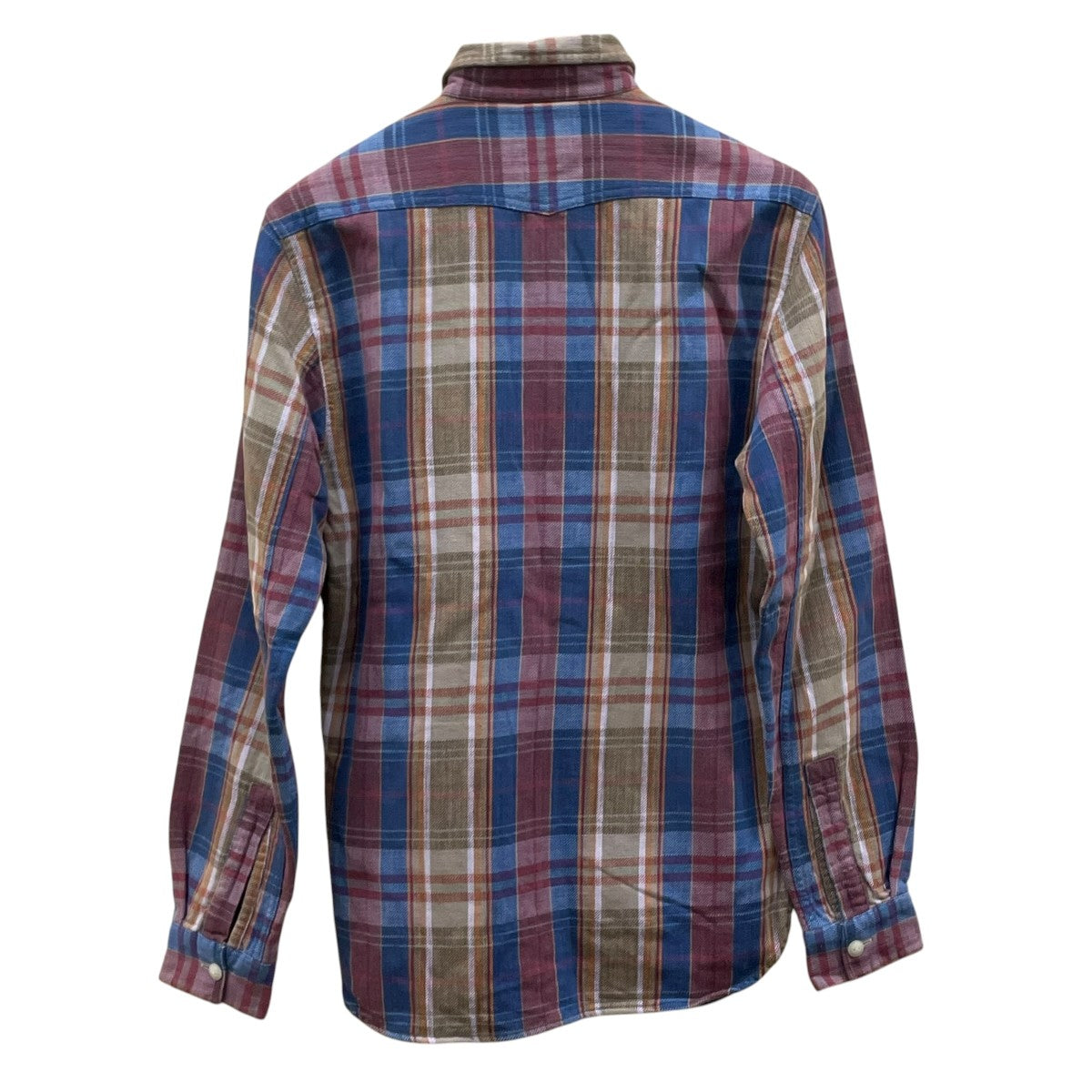 ダブルフェイス長袖シャツ チェックシャツ4700112756