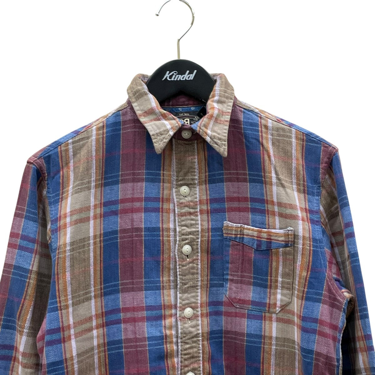 ダブルフェイス長袖シャツ チェックシャツ4700112756