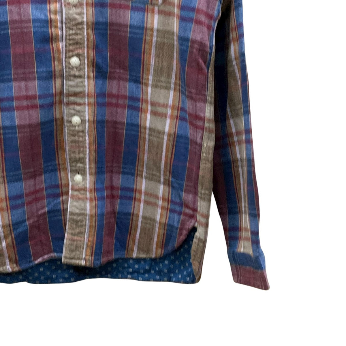 ダブルフェイス長袖シャツ チェックシャツ4700112756