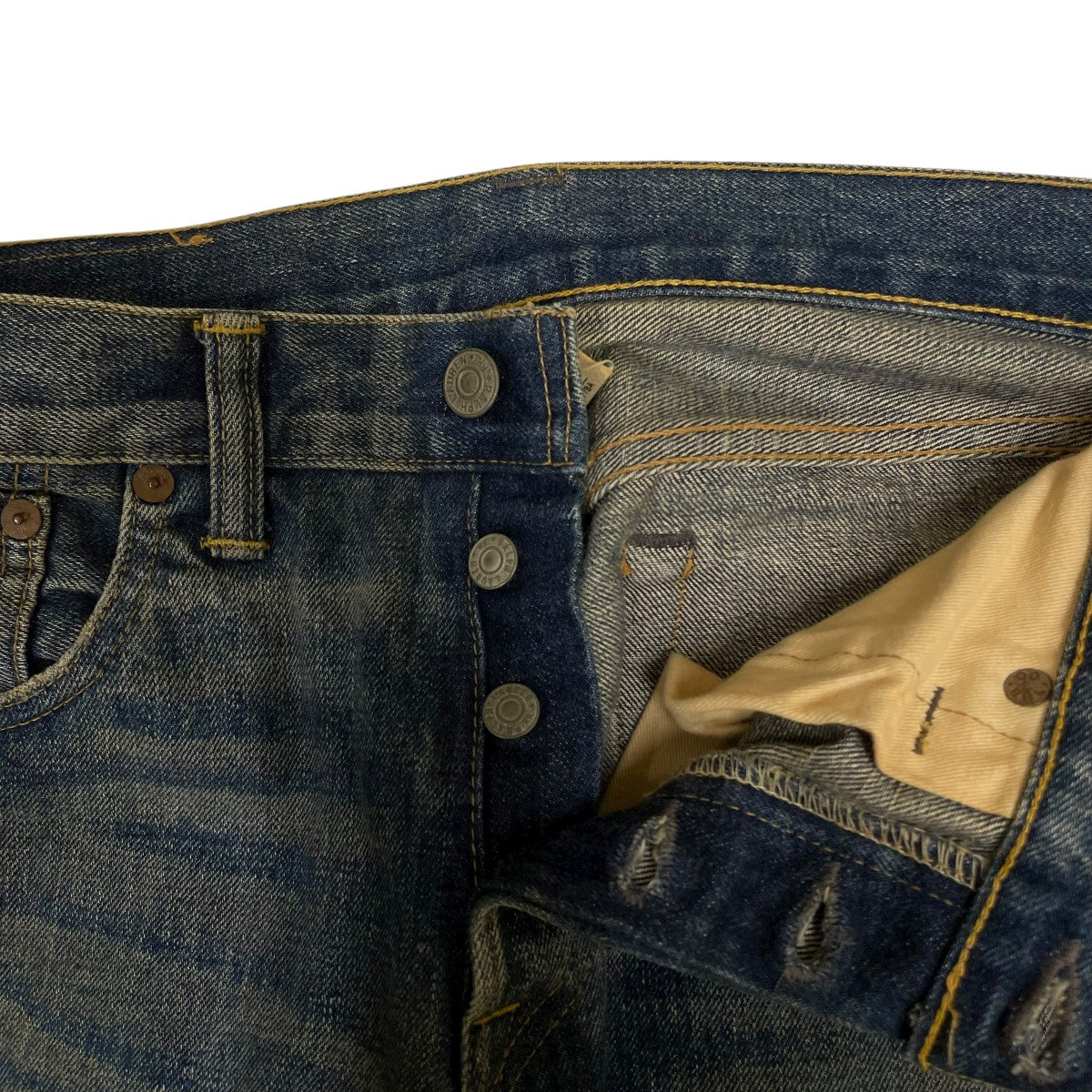 LOW STRAIGHT AUSTIN WASHウォッシュド加工デニムパンツR41RB40
