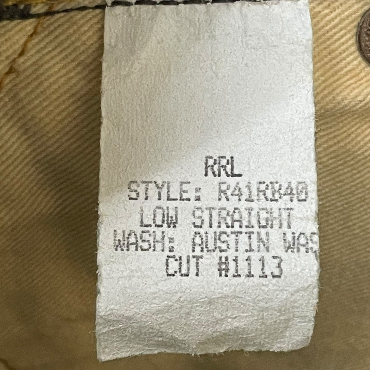 LOW STRAIGHT AUSTIN WASHウォッシュド加工デニムパンツR41RB40