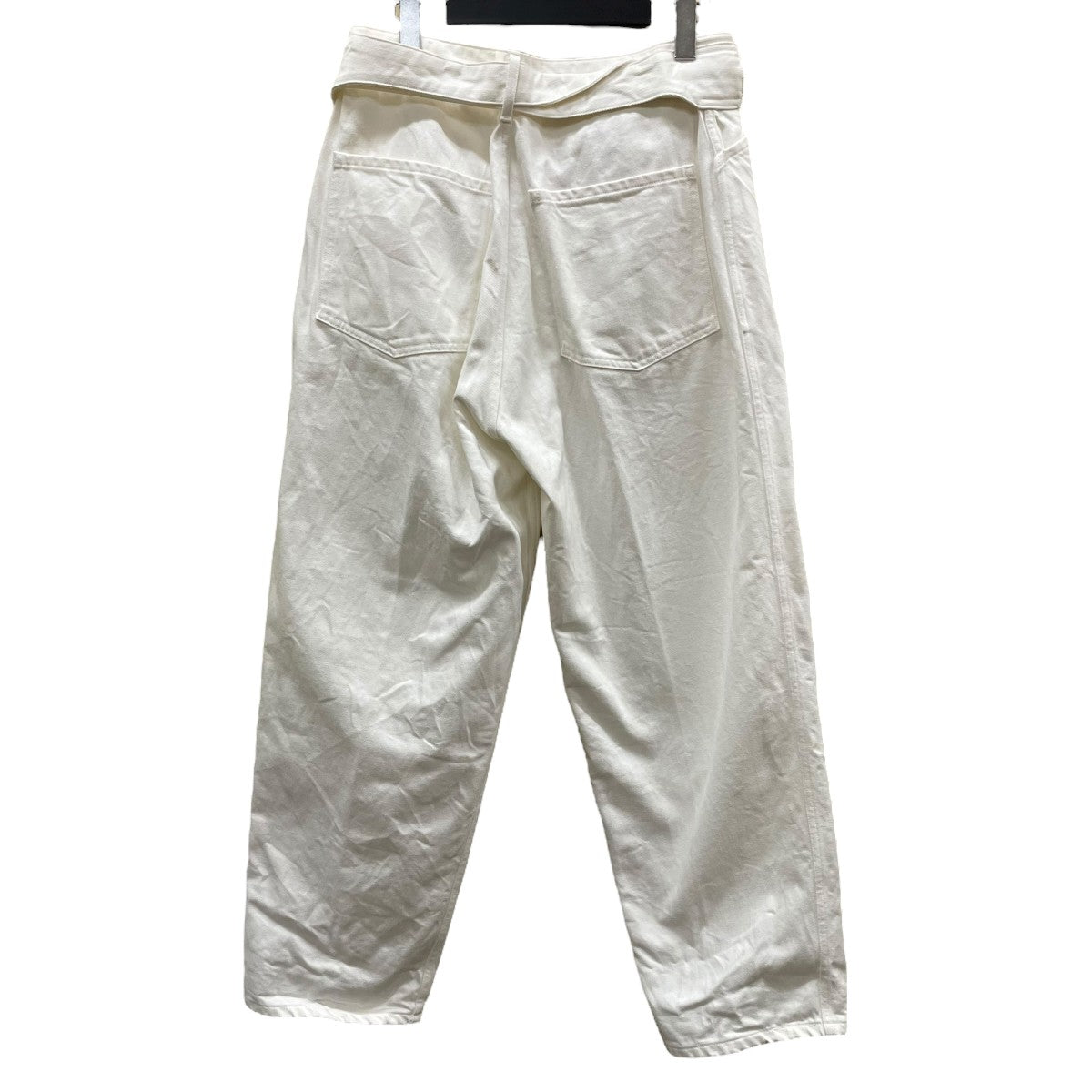 COMOLI(コモリ) デニム ベルテッドパンツS03-03012 S03-03012 ホワイト