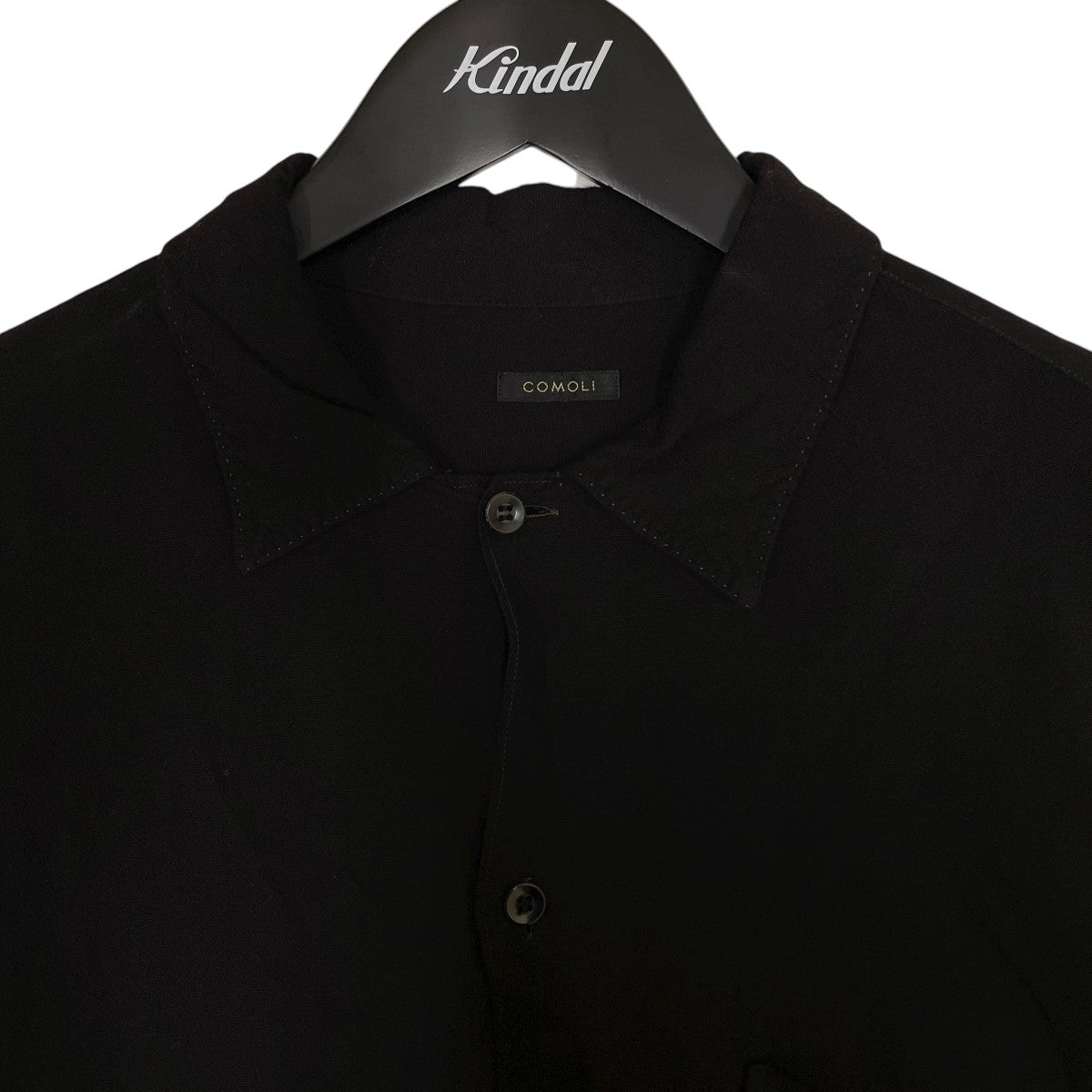 COMOLI(コモリ) 長袖レーヨンシャツR01-02006 R01-02006 ブラック