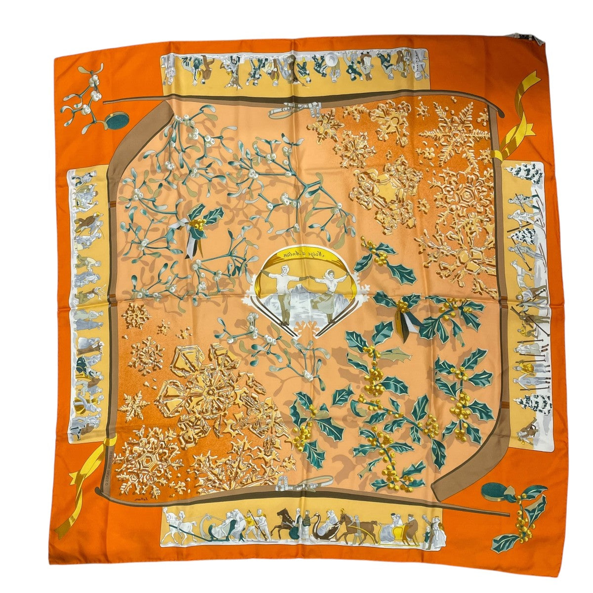 HERMES カレ90 去年の雪シルクスカーフ 古着・中古-2枚目のアイテム画像