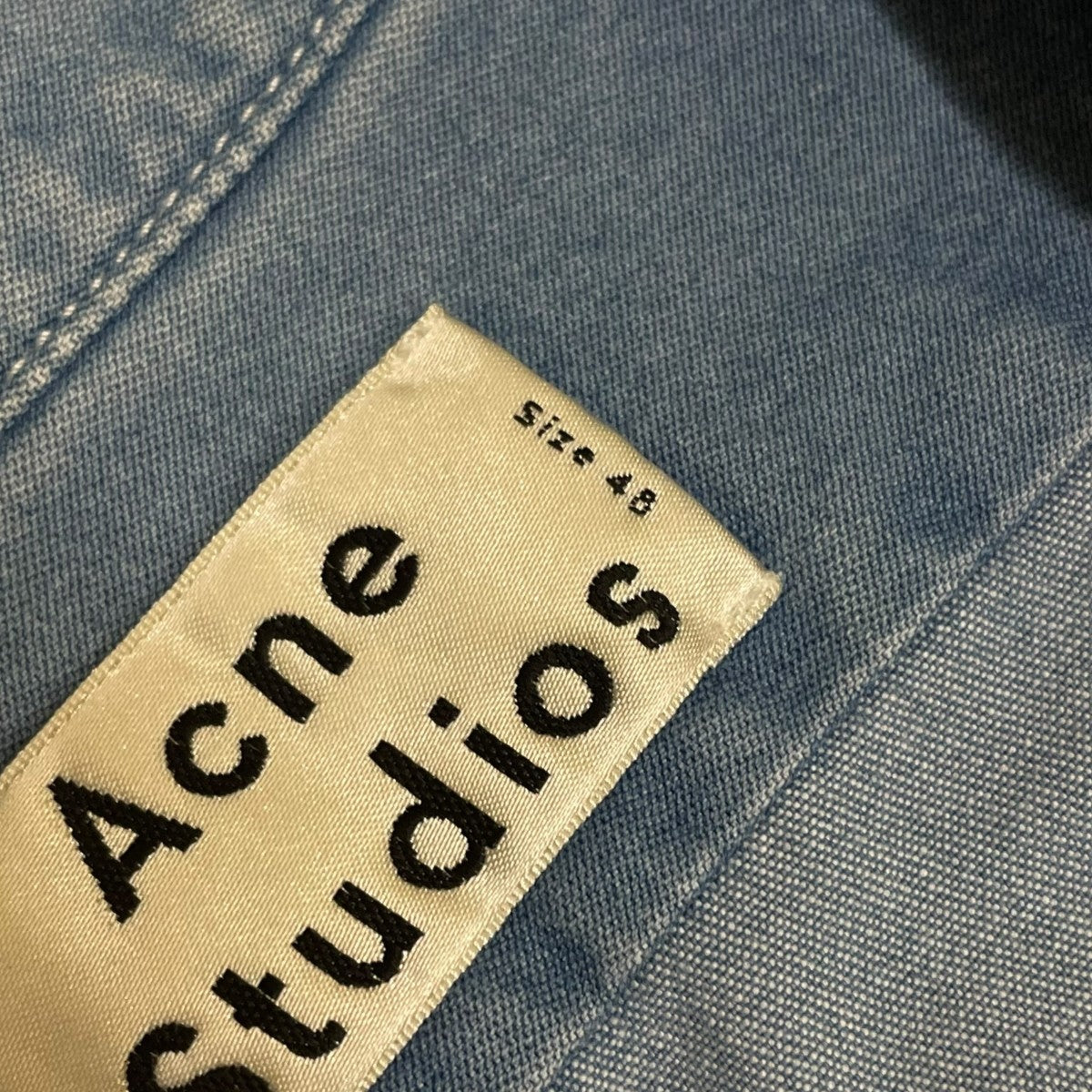 ACNE STUDIOS ELM DENIMオープンカラー デニムシャツ 半袖シャツ コットンシャツ214166 古着・中古-5枚目のアイテム画像