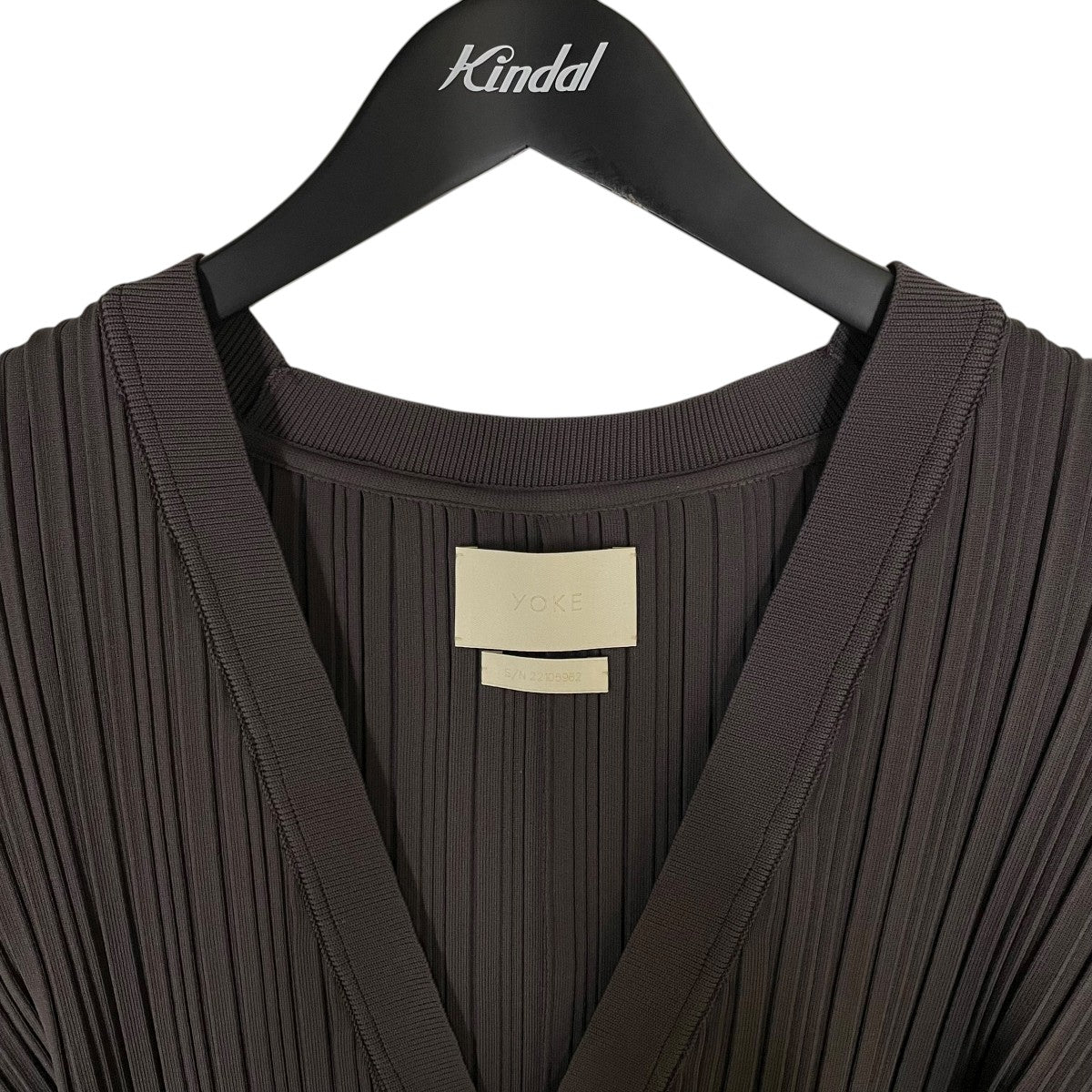 22SSPLEATED KNIT CARDIGANカーディガンYK22SS0358S