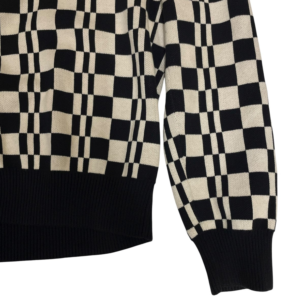 CHEQUERBOARD CARDIGANチェックコットンニットカーディガンK4529