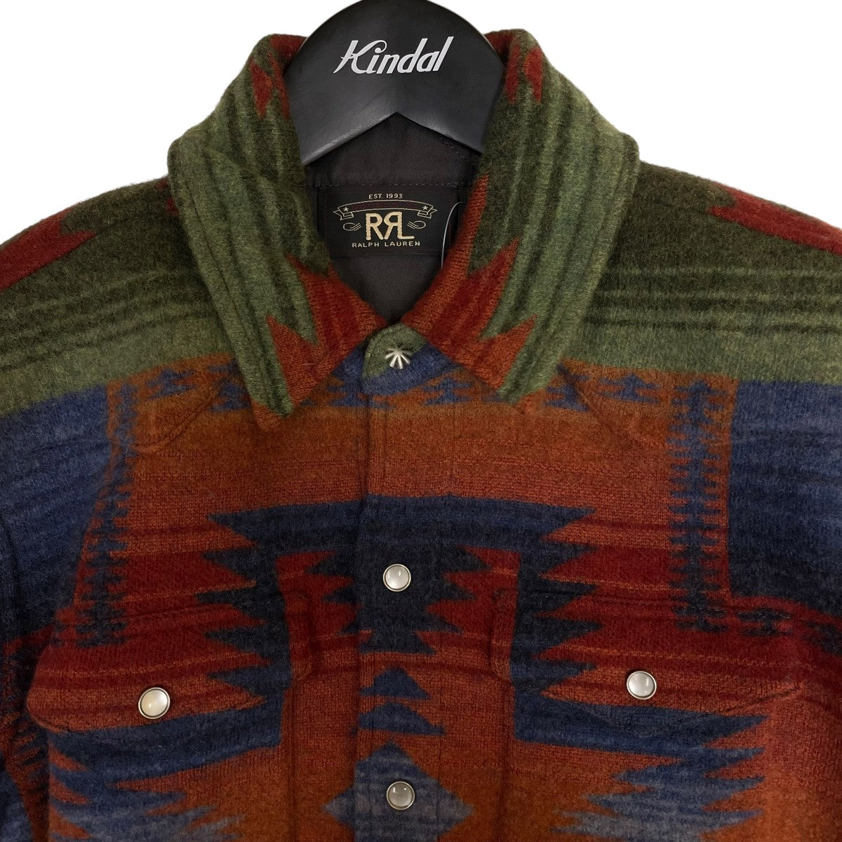 RRL カシミヤ混ウール長袖シャツ 古着・中古-3枚目のアイテム画像