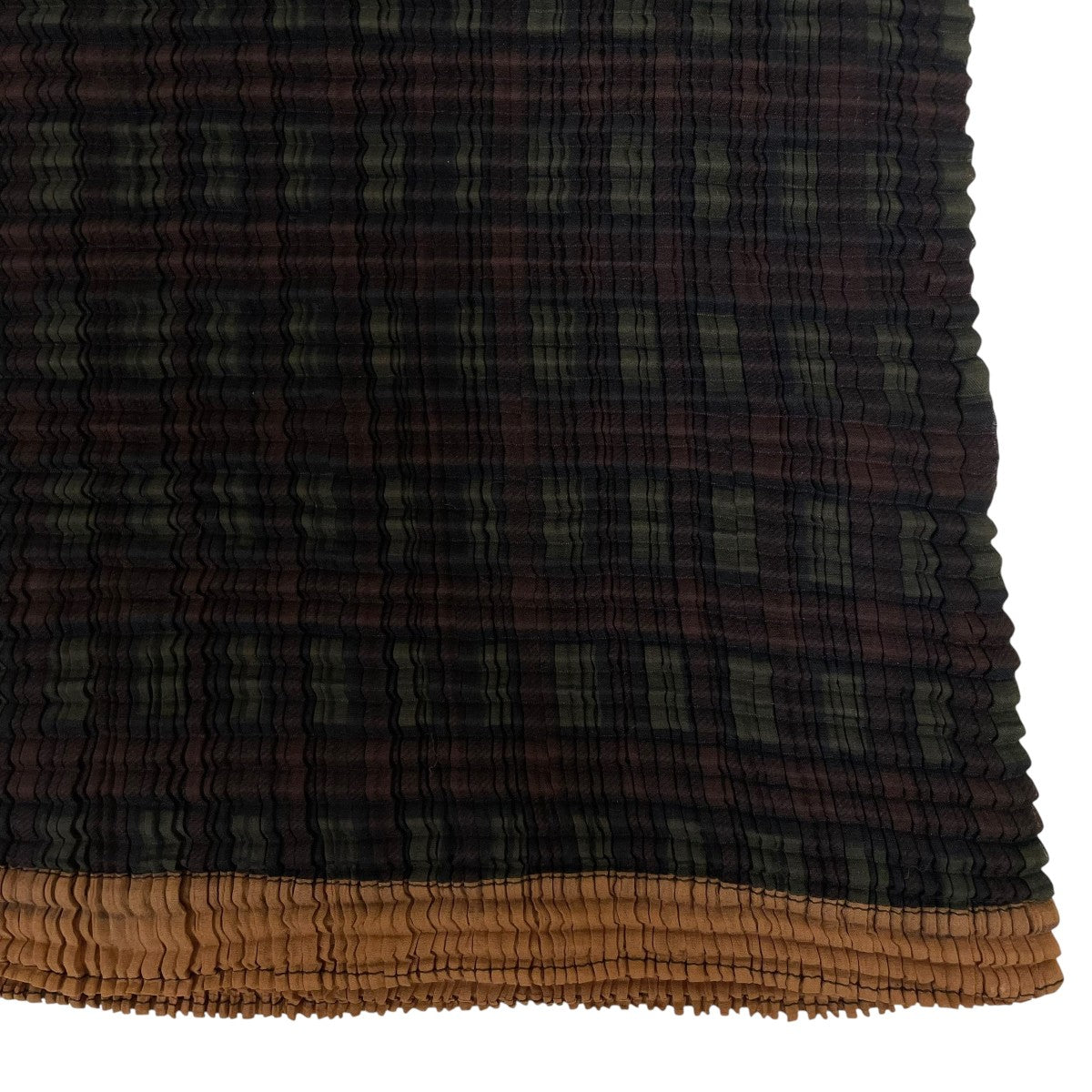ISSEY MIYAKE ボトルネックチェック柄 プリーツ ハイネック 半袖トップスIM94FT905 古着・中古-4枚目のアイテム画像