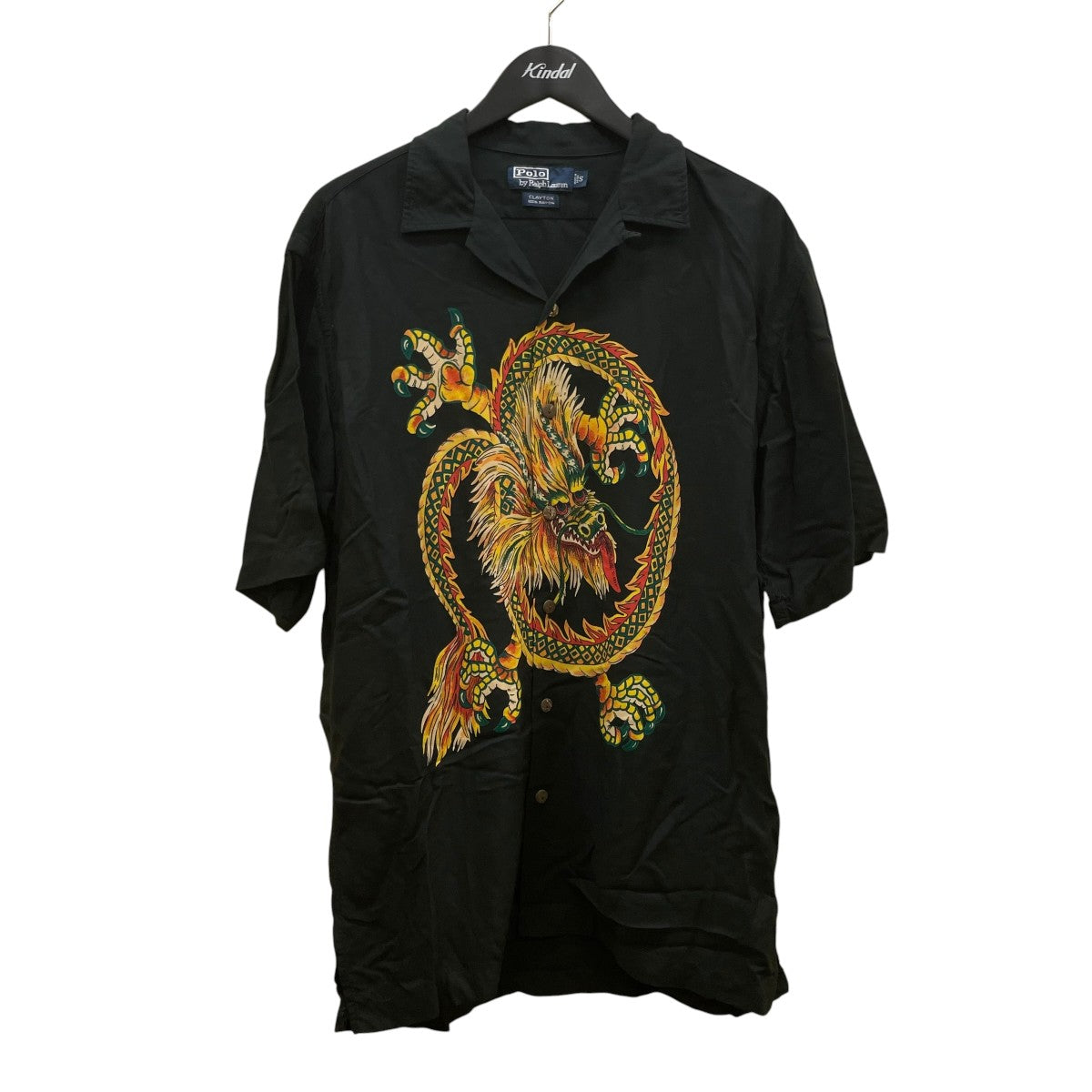 POLO RALPH LAUREN 90s ドラゴン クレイトンオープンカラーシャツ 古着・中古-1枚目のアイテム画像