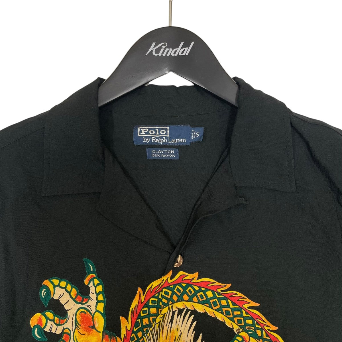 POLO RALPH LAUREN 90s ドラゴン クレイトンオープンカラーシャツ 古着・中古-3枚目のアイテム画像