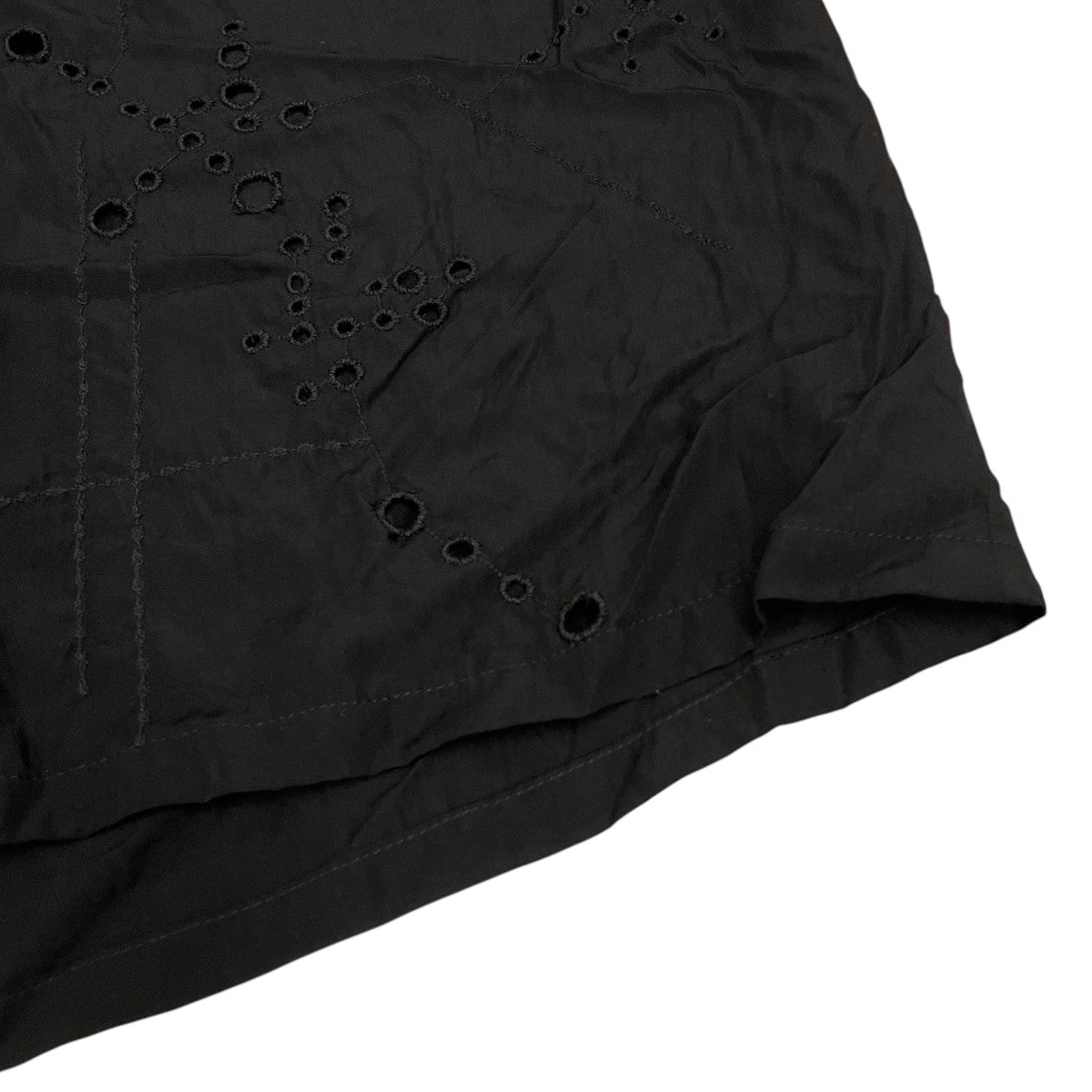 Y’s CUPRO DUNGAREE BALLER LACE LEFT SIDE GATHERED DRESSオープンカラーシャツワンピース 半袖ワンピースYP-D04-205 古着・中古-4枚目のアイテム画像