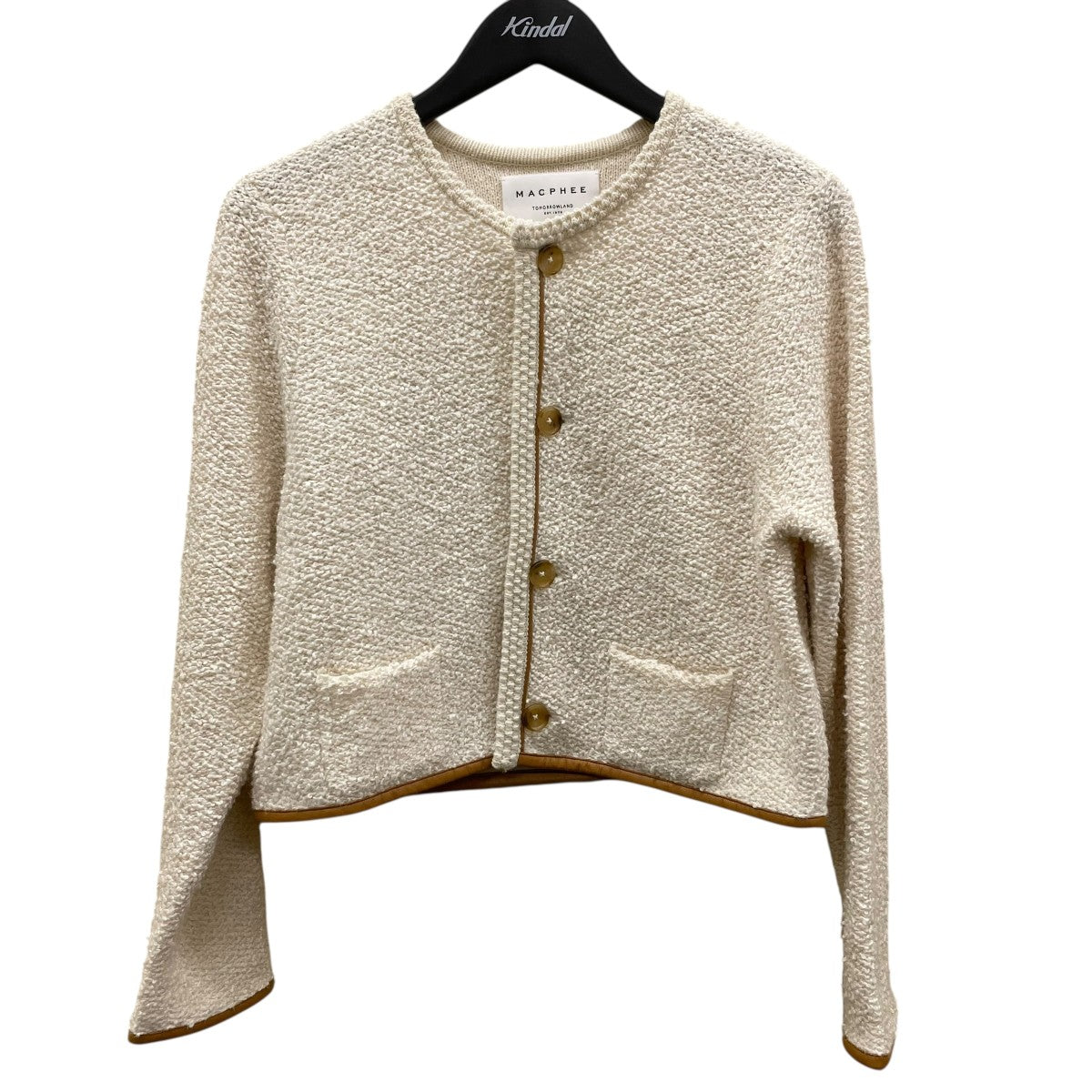 パイピング クルーネックカーディガン12-02-44-02201