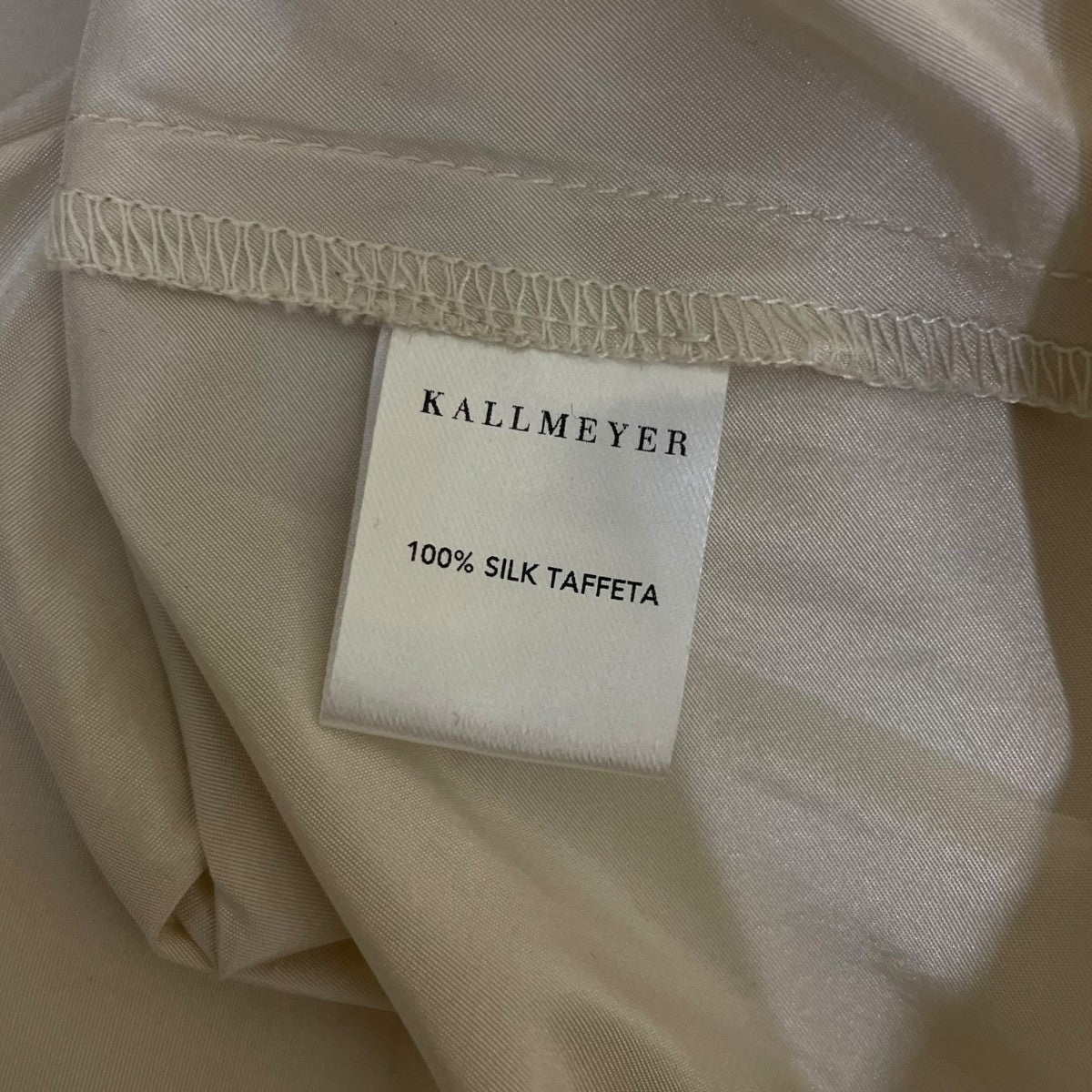 KALLMEYER NORENE BLOUSEシルク素材 ハーフスリーブブラウス オフショルダー 古着・中古-6枚目のアイテム画像