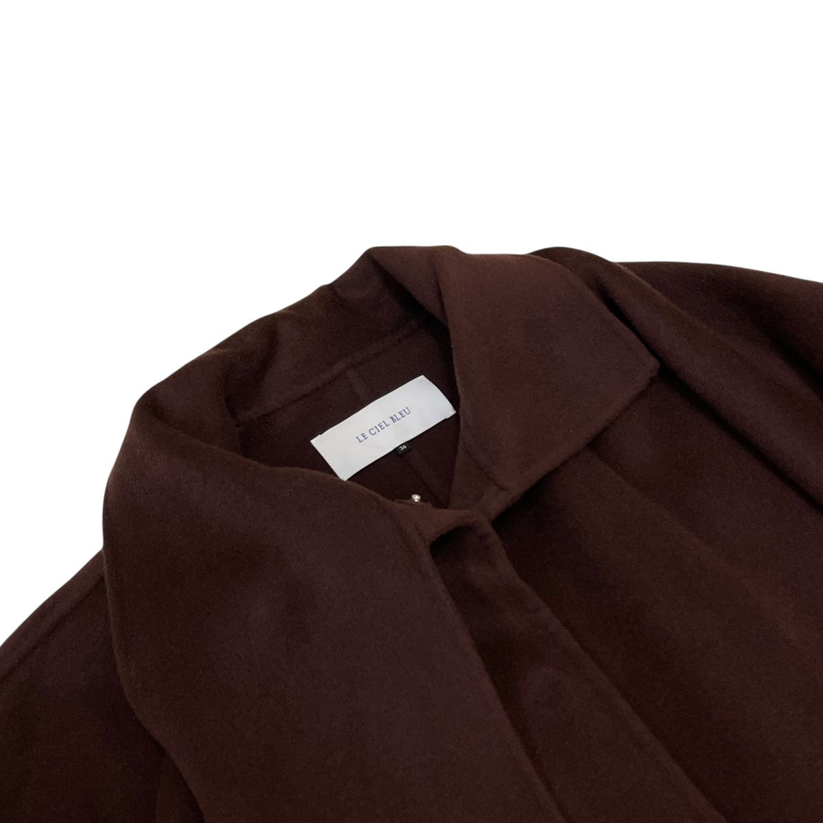 LE CIEL BLEU(ルシェルブルー) Double Face Scarf Wool Coat26A69403