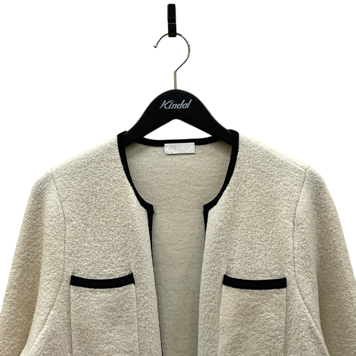 ウールナイロンブークレー フロントオープンカーディガン11-02-24-02703