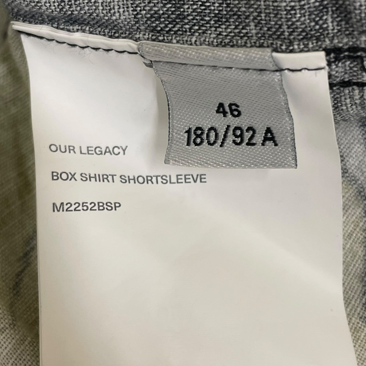 OUR LEGACY Box Shirt Short Sleeve半袖シャツM2252BSP 古着・中古-5枚目のアイテム画像