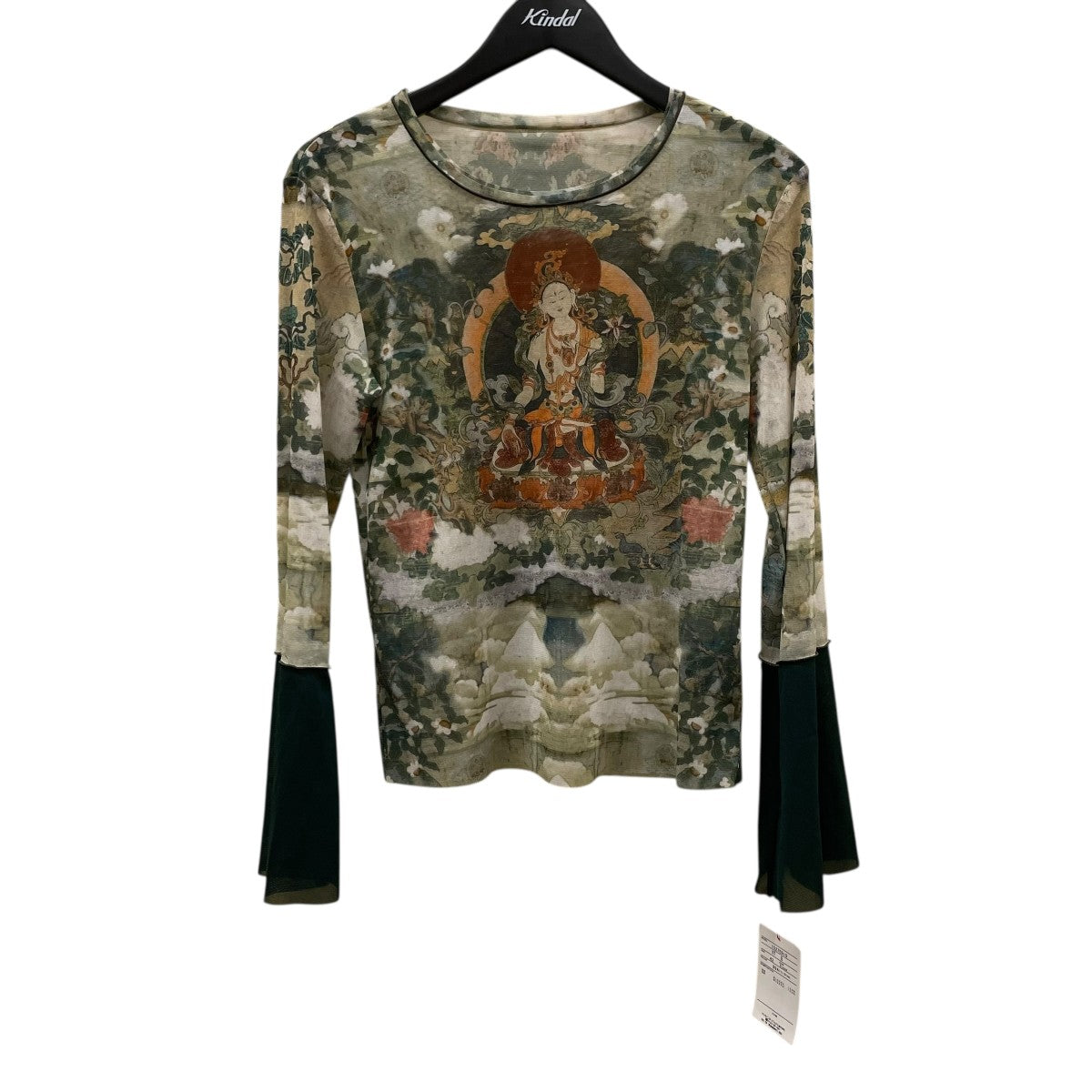 VIVIENNE TAM Buddha print net ブラウスロングスリーブカットソー15275910 古着・中古-1枚目のアイテム画像