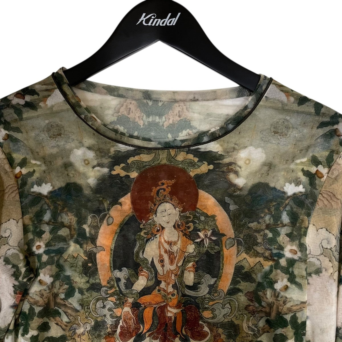 VIVIENNE TAM Buddha print net ブラウスロングスリーブカットソー15275910 古着・中古-3枚目のアイテム画像