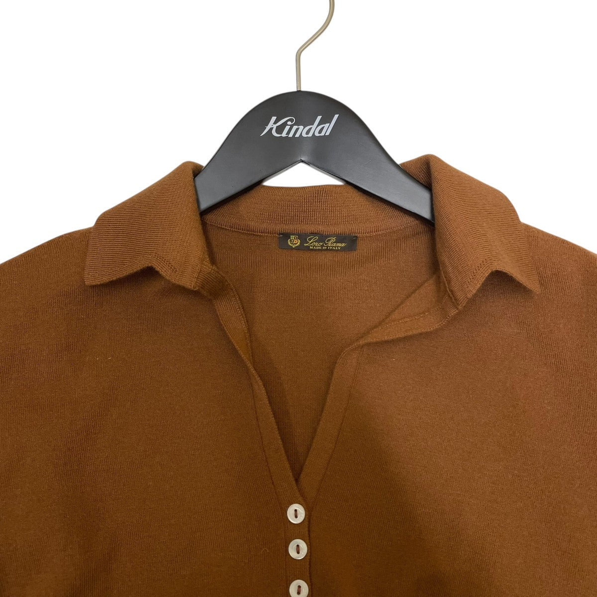 LORO PIANA 長袖ニットポロ 古着・中古-3枚目のアイテム画像