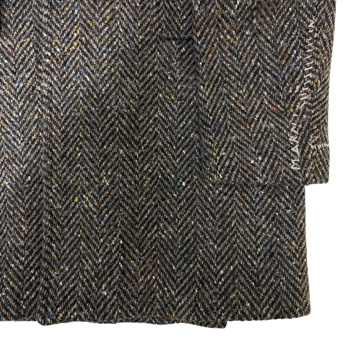 MARNI(マルニ) 22AWウールヘリンボーンカラーネップチェスターコート