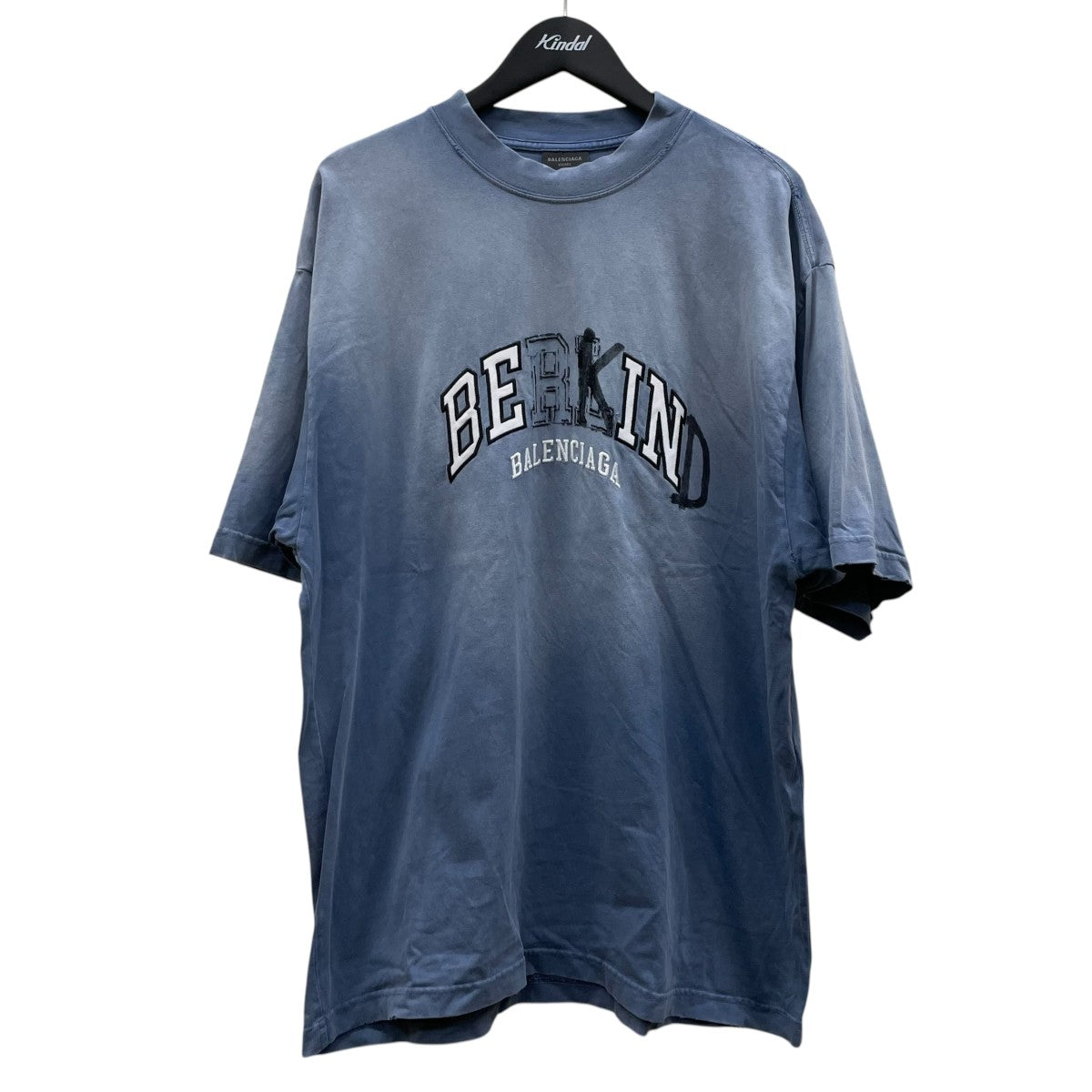 BALENCIAGA BE KINDプリントダメージ加工Tシャツワッペン 半袖Tシャツ コットンTシャツ764235 TPVD5 古着・中古-1枚目のアイテム画像