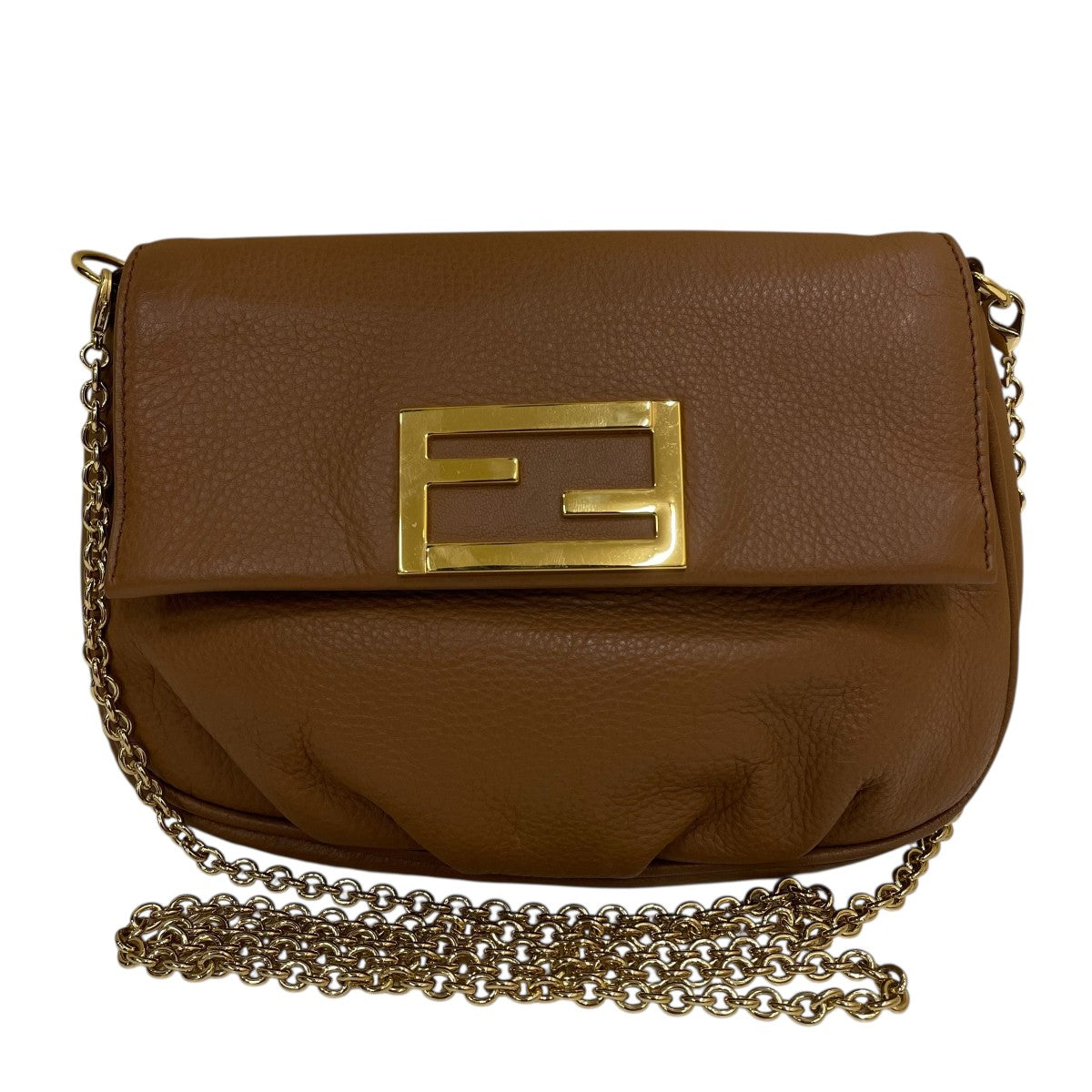 ブラウンレザーショルダーバッグ Fendi FENDI(フェンディ) レザーチェーンショルダーバッグ ブラウン｜【公式