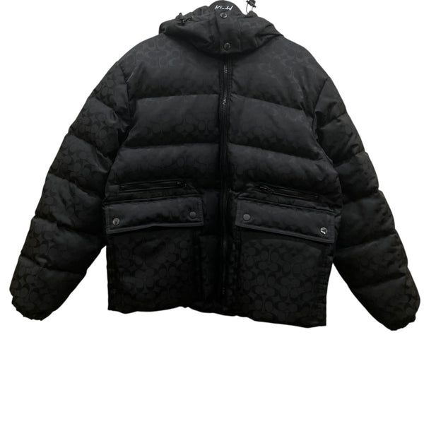 COACH(コーチ) シグネチャー フーデッド パッファー ジャケットダウン