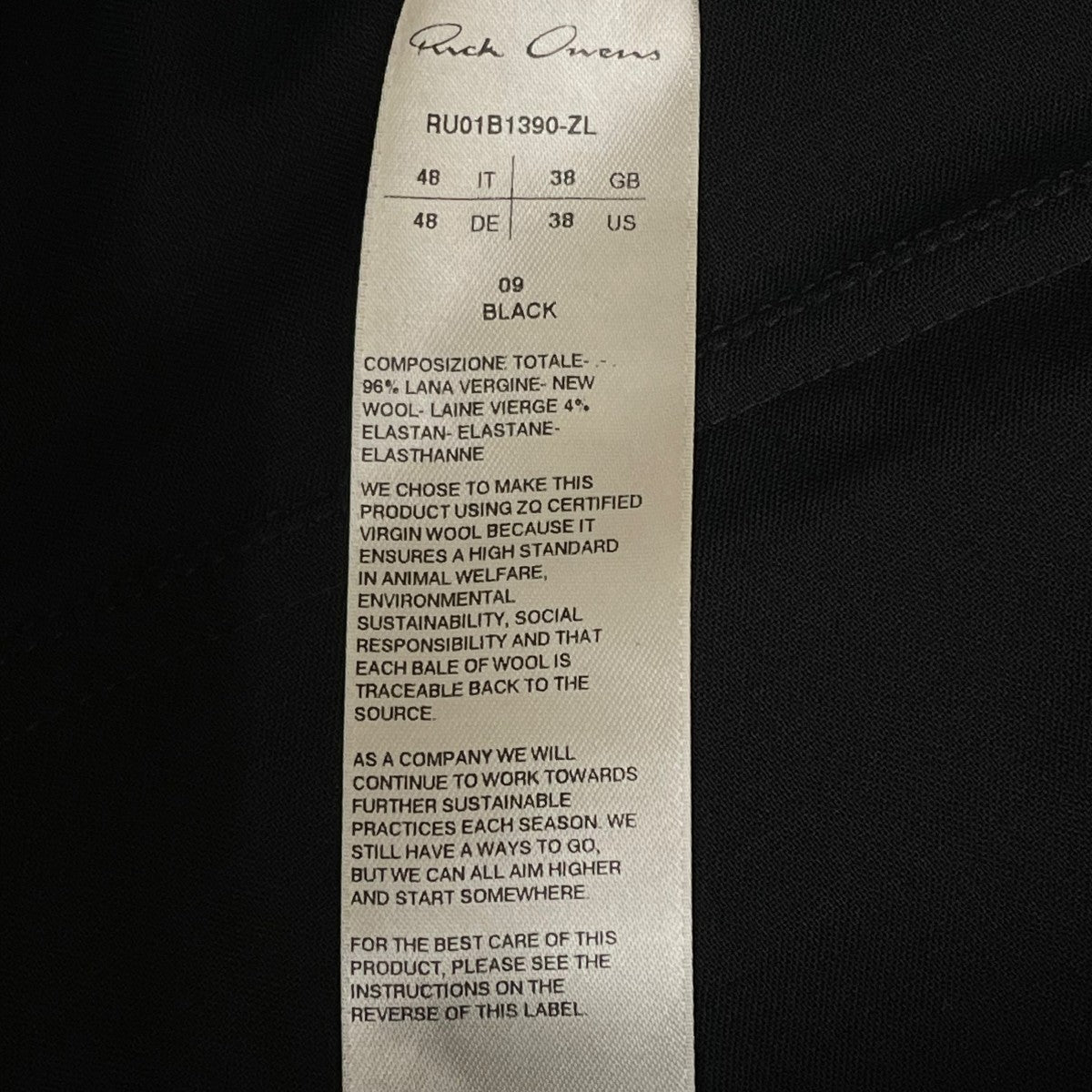 DRAWSTRING SLIM LONG WOOL PANTSドローストリング ウールイージーパンツRU01B1390-ZL