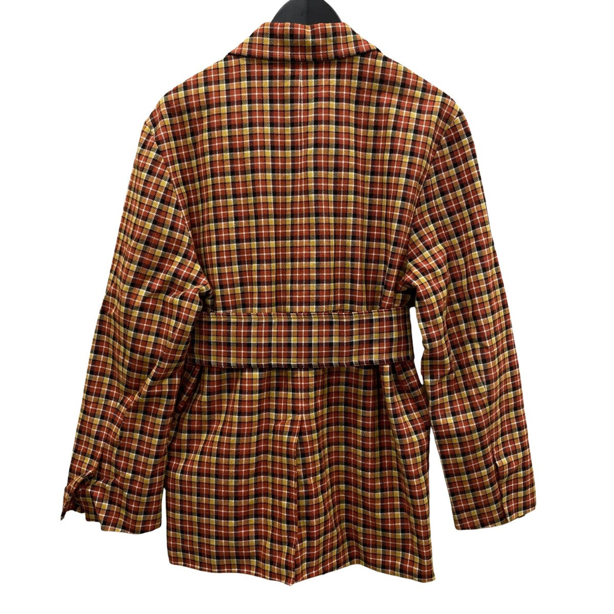 Plan C(プランシー) チェックテーラードジャケット イエロー×ネイビー