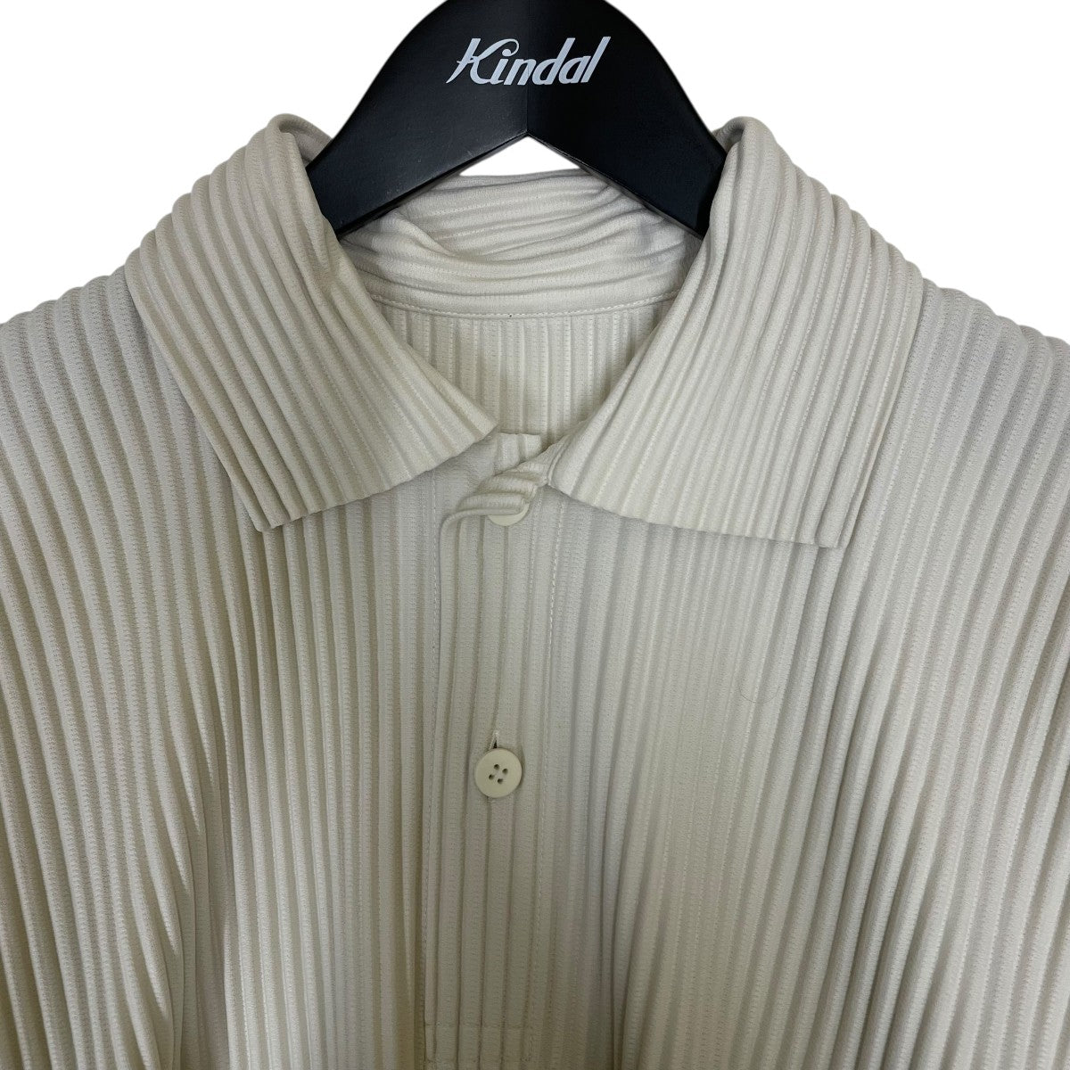 HOMME PLISSE ISSEY MIYAKE ロング長袖ポロシャツHP11JM117 古着・中古-3枚目のアイテム画像