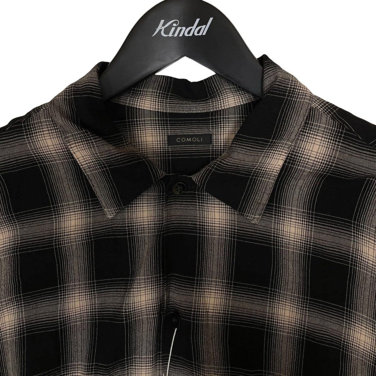 レーヨン長袖チェックシャツX01 02008