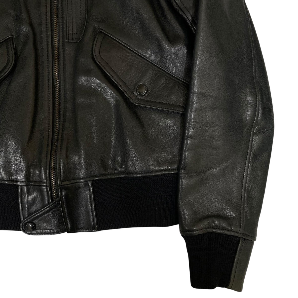 green カウレザーレザージャケット0720 7466 古着・中古-4枚目のアイテム画像