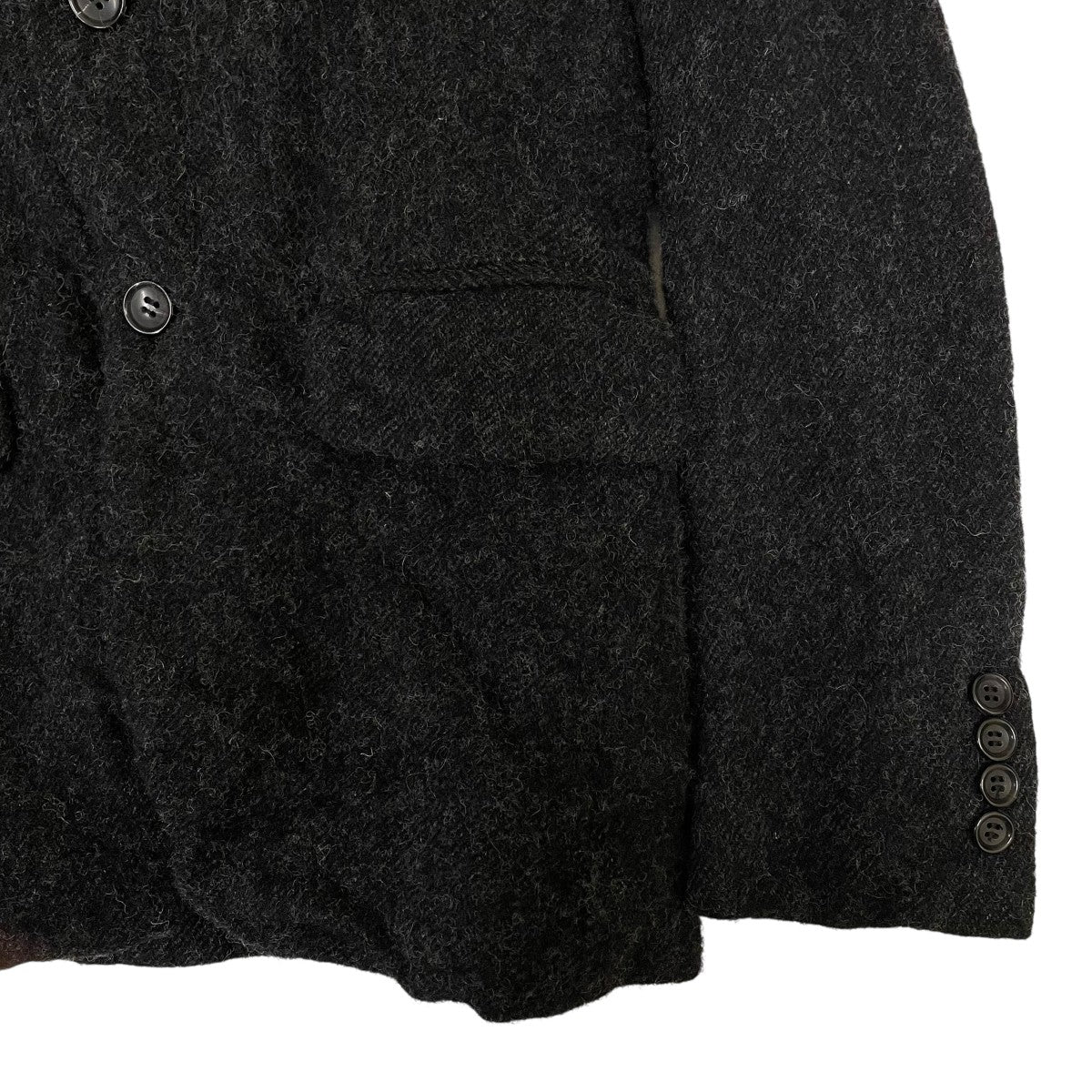 COMME des GARCONS HOMME DEUX 縮絨ウールフーデッドジャケットDN J051 古着・中古-4枚目のアイテム画像