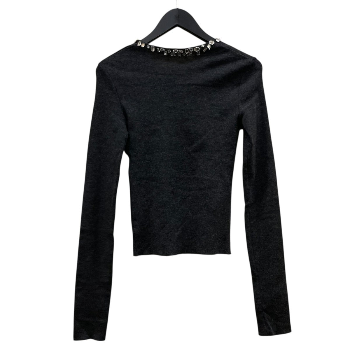 PHILOSOPHY DI ALBERTA FERRETTI ラインストーンVネックニット 古着・中古-2枚目のアイテム画像